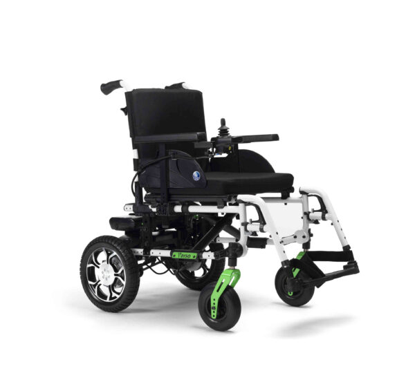 Wózek inwalidzki elektryczny składany Vermeiren VERSO szybki wymienny napęd manualny elektryczny