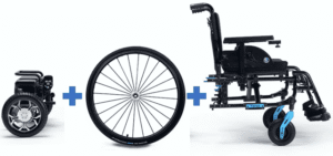 Wózek inwalidzki elektryczny składany Vermeiren VERSO wymienny napęd